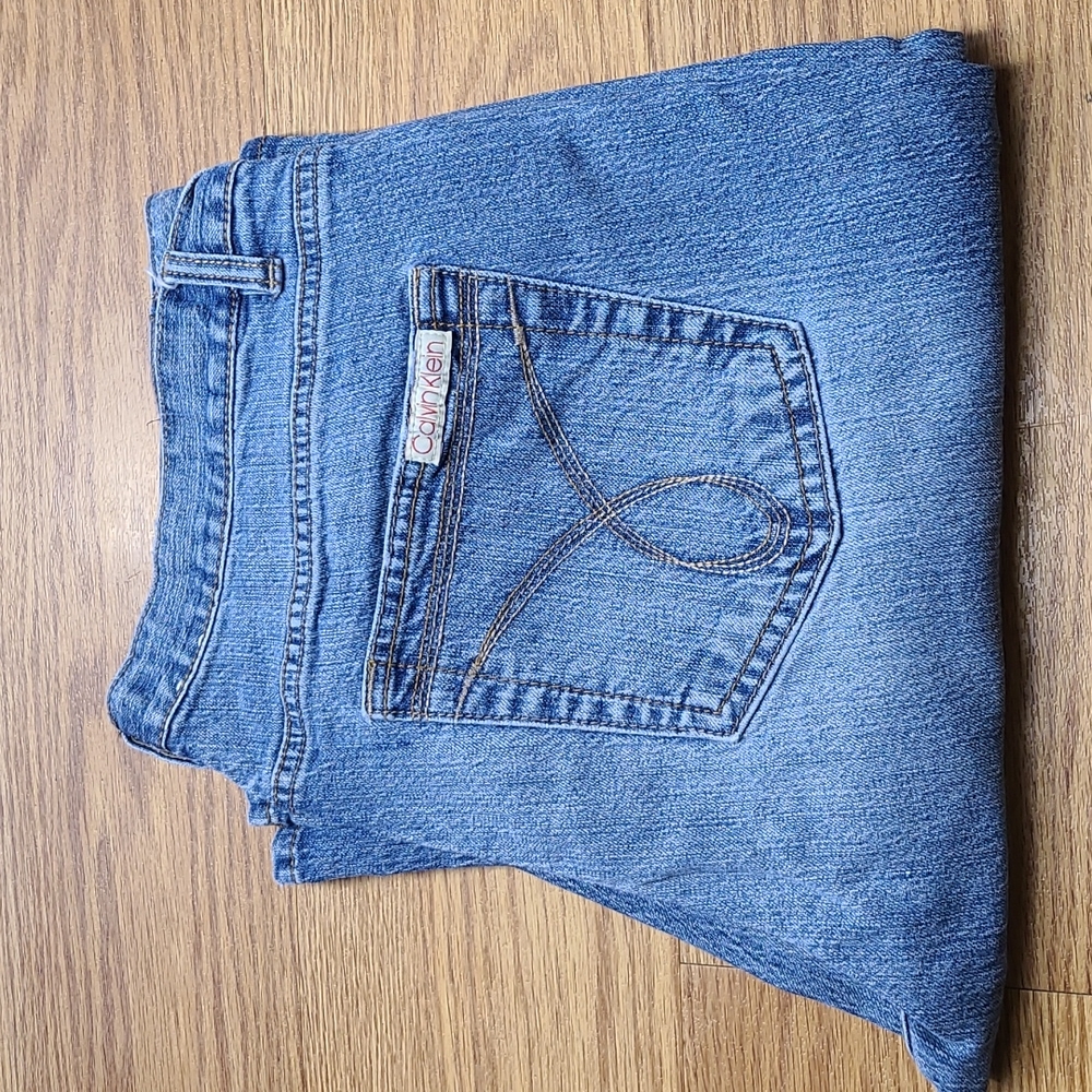 Calvin Klein Light Blue Wide-Leg Denim Jeans